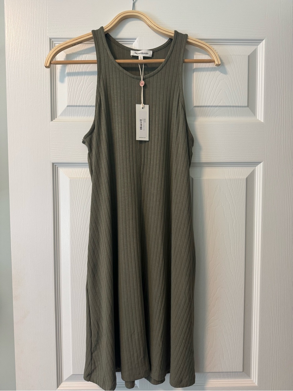 Heartloom Ribbed Olive Midi Tank Dress - NWT